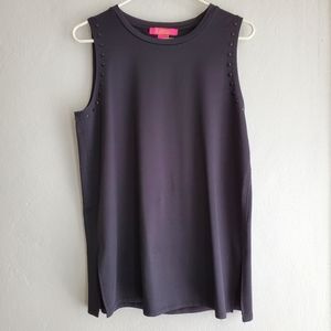 CATHERINE MALANDRINO Black studded top